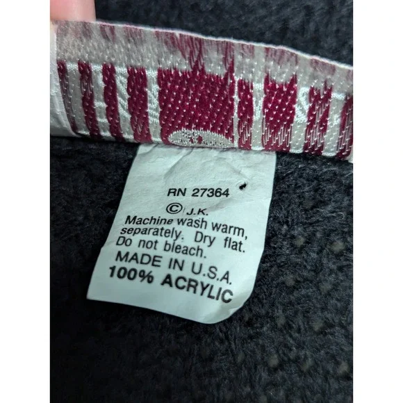 L/XL Vintage Worthington Essentials Black Sweater Vest Button Waist Acrylic Made - Picture 5 of 7